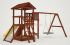 Детская игровая площадка Савушка Мастер 2 с качелями 1 метр (Махагон)